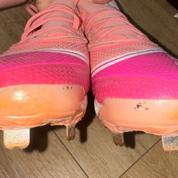 Adidas Icon V Boost Pink Cleats FW5543, size 13 Breast Cancer Awareness Baseball - Picture 4 of 8